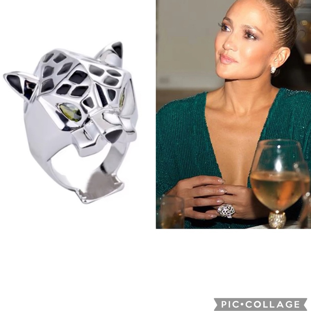 ❤️ New Silver Panther Statement Ring